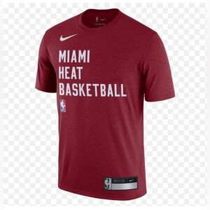 Nike Miami Heat Basketball Boys Tee in Red| Size: L 14/16